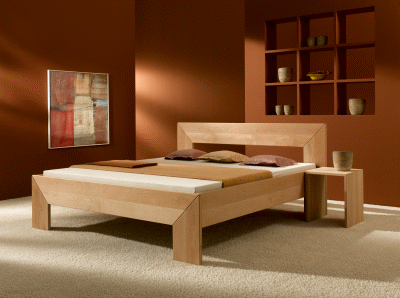 Massivholzbett Frame, Größe 200 x 180 cm