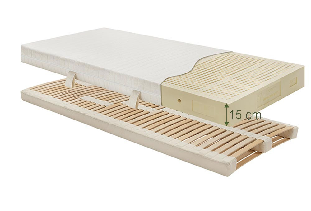 Waa.Lea_Ergo2 Schlafsystem bestehend aus Lamellenrost + Naturlatexmatratze 15cm hoch, 2