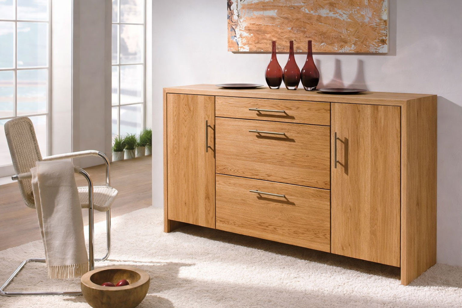 Eiche - Sideboard 2, unbehandelt