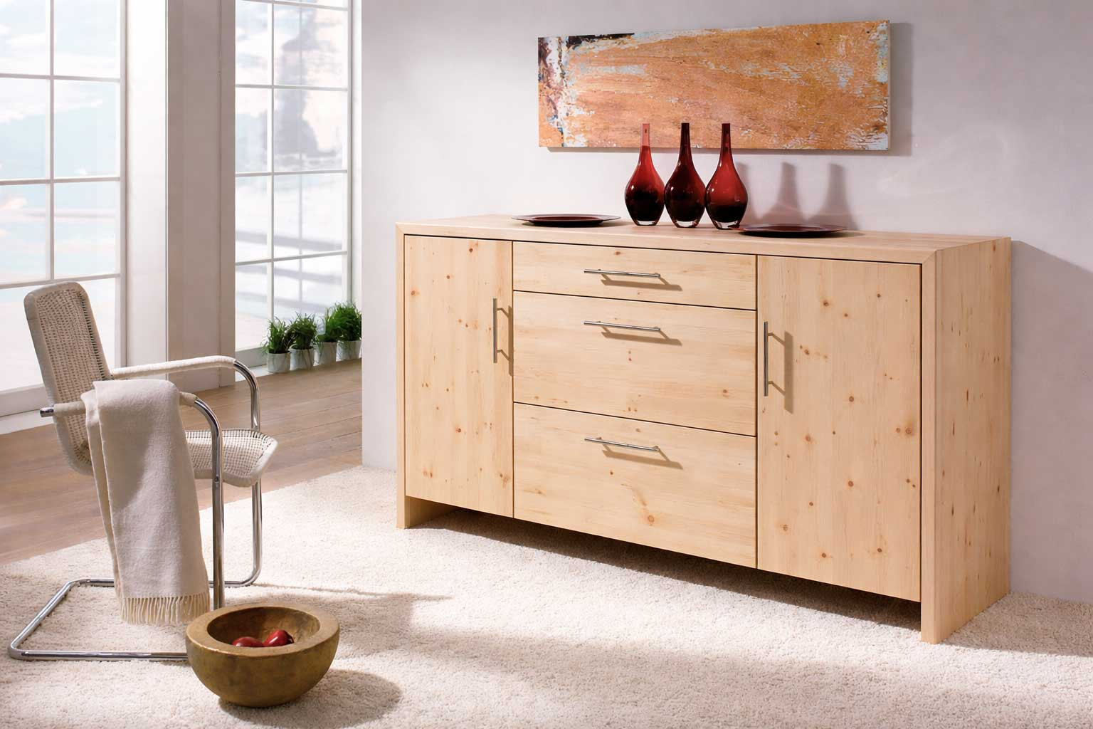 Zirben - Sideboard 2, unbehandelt