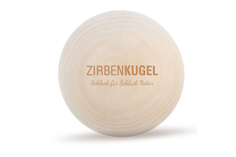 Zirbenkugel mit Glaskaraffe im Set ⭐ Schluck für Schluck Natur