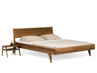 Massivholzbett Nia Shona Esche, Nuss geölt, Größe 200 x 180 cm, 7