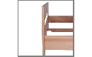 Massivholzbett Frame Detail Lehne