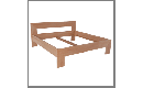 Massivholzbett Frame mit Mittelsteg
