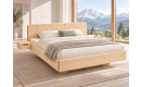 Zirbenholzschwebebett Innsbruck mit_Anstecktischen_Seitenansicht 