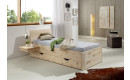 Zirbenholz_Seniorenbett_Tarja_mit_geschlossenem_Bettkasten_und_Anstecktisch