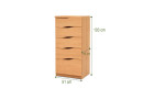 Buchenholz - Kommode Elen 5 Massangabe 2
