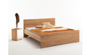 Designerbett Laureen mit Massivholzhocker Wildeiche