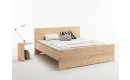 metallfreies Zirben-Designerbett Dorothee mit Massivholzhocker in Zirbe
