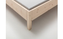 preiswertes Zirbenholzbett mit Bettkasten Tarja Fußdetail 1