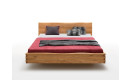Holzschwebebett Schwangau, Eiche geölt, Größe 200x180cm, <br />Bettunterschubkasten sowie Ansteckttischchen sind opt. lieferbar,Eiche_1