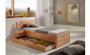 Massivholz_Seniorenbett_Stine_mit-offenem_Bettkasten_und_Anstecktisch