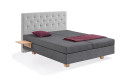 Dormiente Polsterbett Stella Chesterfield mit Anstecktisch