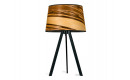 Attica Tischlampe | Holz Furnier Lampe Nussbaum Satin