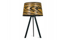 Attica Tischlampe | Holz Furnier Lampe White Ebony