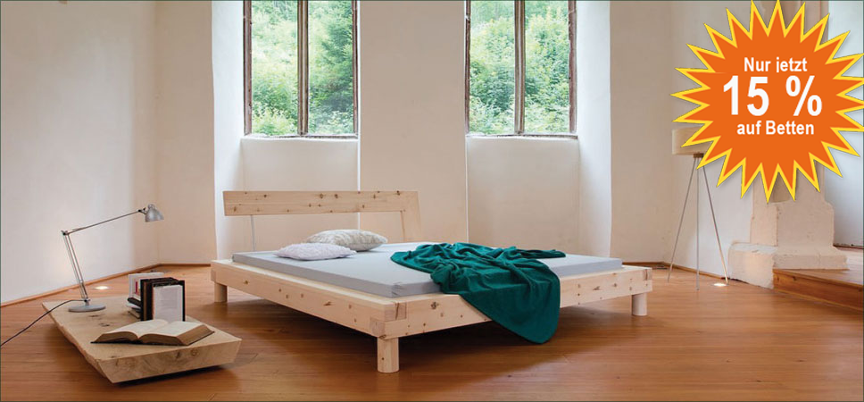 Balkenbett Normannstein H Zirbe