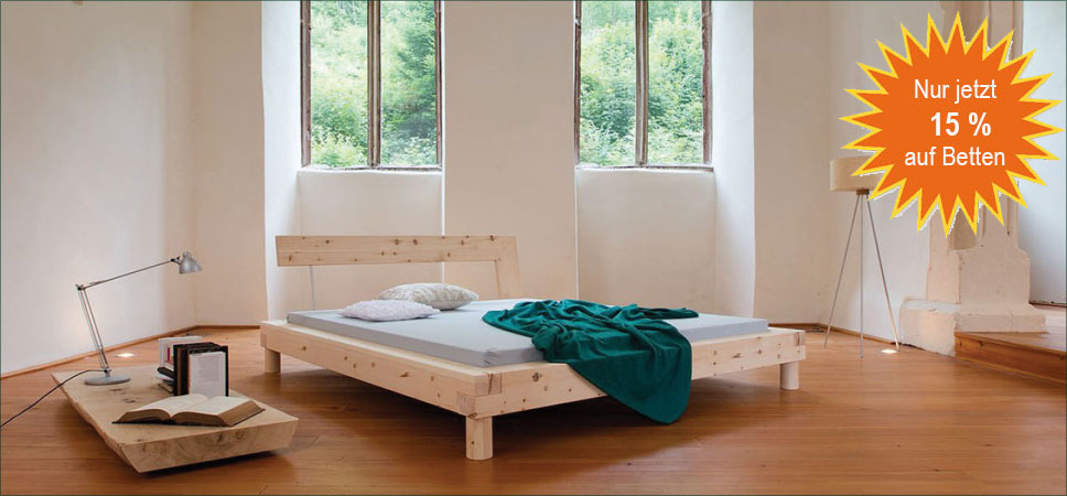 Balkenbett Normannstein H Zirbe
