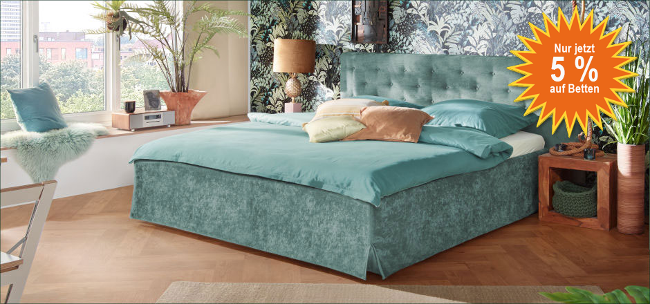 Metallfreies Luxuspolsterbett Elaya II