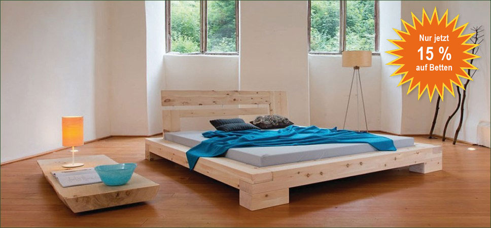 Balkenbett Haineck Zirbe Milieu