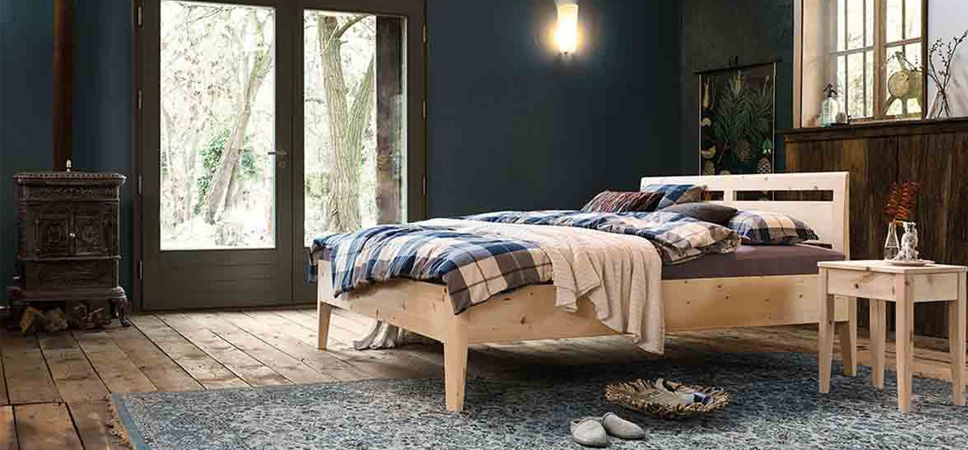 Zirbenholzbett Kalmera