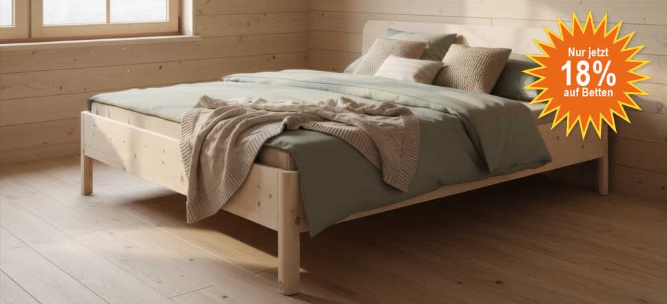 metallfreies Zirbenholzbett Elin