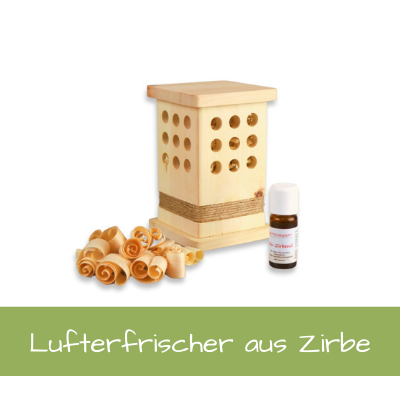 Zirbenecke Lufterfrischer aus Zirbe